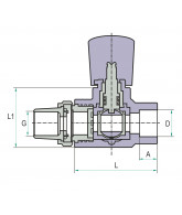 На фото Hi-Therm PP-R straight radiator valve